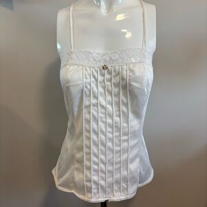 Elegant White Lace Trim Camisole